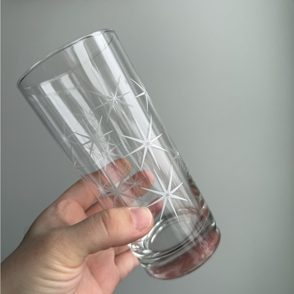 4 Tall 50s Starburst Glasses Vintage Drinkware Atomic Space Age MCM Kitchen - Picture 12 of 15